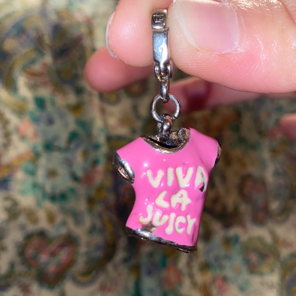 Juicy Couture Barbie Pink Viva La Juicy TShirt Charm Enamel
